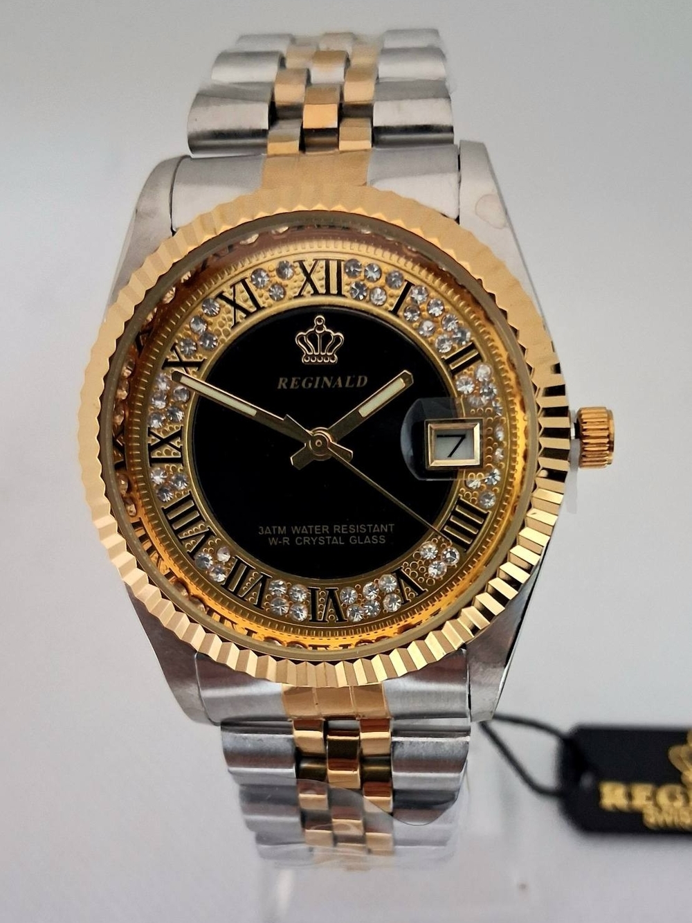 NEW IN BOX Men's Reginald 36mm Real Diamond Presidential Date Watch